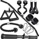 Kit de Acessórios para Máquina de Cabos Kinglotus com Barra de 100 cm Kit de Acessórios para Máquina de Cabos Kinglotus com Barra de 100 cm