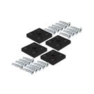 Kit de Acessórios Preto de Fixação de Rodízios Ou Sapata Do Perfil Link Rometal Kit de Acessórios Preto de Fixação de Rodízios Ou Sapata Do Perfil Link Rometal