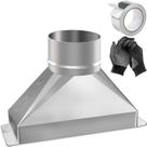 Kit de aço galvanizado GlowGeek de transição de duto 10x8cm Kit de aço galvanizado GlowGeek de transição de duto 10x8cm