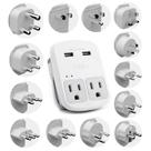 Kit de adaptador de plugue Conjunto de adaptadores Ceptics World Safest Grounded 13