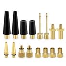 Kit de adaptador de válvula YASI Bicycle Presta Schrader 16PCS em latão Kit de adaptador de válvula YASI Bicycle Presta Schrader 16PCS em latão