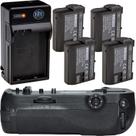 Kit de aderência de bateria Vivitar MB-D18 para Nikon D850 com 4 baterias