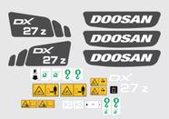 Kit de Adesivos Compatível Doosan DX27Z - 24pç