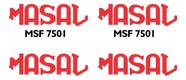 Kit de Adesivos Compatível Guincho Masal MSF 7501 Kit de Adesivos Compatível Guincho Masal MSF 7501