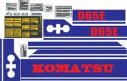 Kit de Adesivos Compatível Komatsu D65E 17pçs Kit de Adesivos Compatível Komatsu D65E 17pçs