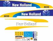 Kit de Adesivos Compatível New Holland 8030 (22 un)