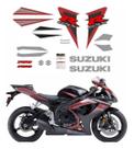 Kit de Adesivos Compatível Suzuki GSX-R 750 2006 Preto/Vinho