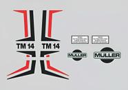 Kit de Adesivos Compatível Trator Müller TM14 SPTS