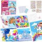 Kit de adesivos Gem Marlrin para crianças, 8 temas de princesas unicórnios