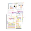 Kit de adesivos metalizados Happy (3 cartelas)