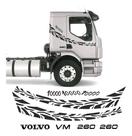 Kit de Adesivos Pretos Compatível Volvo VM 260 10000