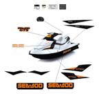 Kit de Adesivos Vinil compatível Sea-Doo GTS 130 2011 Laranja