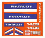 Kit de Adesivos Vinil Trator Esteira Compatível Fiatallis 14CS
