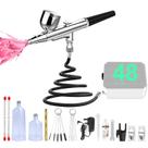 Kit de aerógrafo MADETEC Nail Art com compressor 25/35/48 PSI