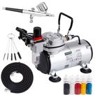 Kit de aerógrafo Timbertech AS18-2K com kit de partida de compressor