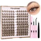 Kit de agrupamentos de cílios Mavphnee Brown Lash Dark Brown 120 unidades