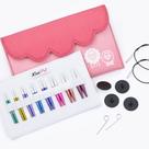 Kit de AGulhas Circulares Intercambiáveis Zing Rosa 5cm - Knitpro 47432