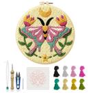 Kit de agulhas Punch INFUNLY Pink Moths Flowers DIY Crafts