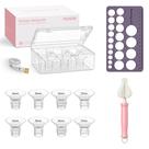 Kit de ajuste de flange de silicone 5 em 1 Nuliie, 8 peças, livre de BPA