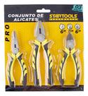 Kit De Alicates 3 Peças Pro Corte, Bico E Universal 8 Kit De Alicates 3 Peças Pro Corte, Bico E Universal 8