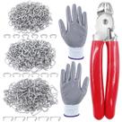 Kit de alicates Hog Ring Glarks 902 unidades com anéis e luvas