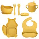 Kit de Alimentação Infantil Formato de Esquilo 7 Peças - SE510