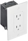Kit de alimentação Legrand OnQ Duplex Outlet com caixa de junção de metal
