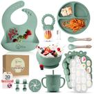 Kit de Alimentação para Bebê O'doe 15 Peças em Silicone para Desmame