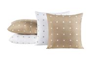 Kit de Almofadas Cheias Dupla Face Poá 45cm X 45cm 8 peças Kit de Almofadas Cheias Dupla Face Poá 45cm X 45cm 8 peças