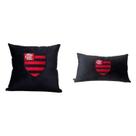 Kit de Almofadas em Veludo Bordadas Flamengo