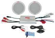 Kit de Alto-Falantes Marítimo Pyle PLMRKT2A com Amplificador e Woofers de 6,5"