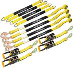 Kit de amarração para carro Autofonder Heavy Duty com correias de 4 eixos