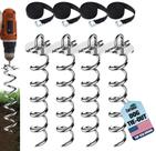 Kit de Anclaje Eurmax USA Estacas Espirales Resistentes Paquete de 4