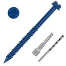 Kit de ancoragem de parafuso de concreto Etauwe 4,8 mm x 57,3 mm azul 100 PCS