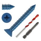 Kit de ancoragem de parafusos de concreto kvohlum 1/4 x 1-3/4 com brocas 100 PCS Kit de ancoragem de parafusos de concreto kvohlum 1/4 x 1-3/4 com brocas 100 PCS