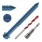 Kit de ancoragem de parafusos de concreto kvohlum 1/4 x 3 com broca 50 unidades
