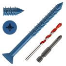 Kit de ancoragem de parafusos de concreto kvohlum 50 PCS 5,3 mm x 82,7 mm