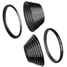 Kit de anel adaptador de filtro de lente de câmera Neewer 18 peças