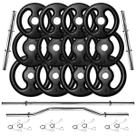 Kit de Anilhas Ferro Fundido 40Kg + 02 Barras 40cm + 01 Barra 120cm + 01 Barra W Kit de Anilhas Ferro Fundido 40Kg + 02 Barras 40cm + 01 Barra 120cm + 01 Barra W