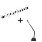 Kit de Antena Digital Alto Ganho Lte 20 Elementos + Mastro