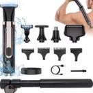 Kit de aparador de beleza 4 em 1 para homens com barbear extensível para as costas