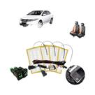 Kit De Aquecedor De Assento De Carro 12V Com Controle Duplo E 4 Almofadas De Aquecimento Para 2