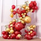 Kit de arco de balão de casamento, 100 unidades de confetes de látex de vinho tinto dourado