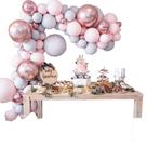 Kit de arco de balão de casamento, 100 unidades de macarons rosa, rosa, dourado, cinza