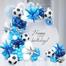 Kit de arco de balão de futebol DRWATE para decoração de festa para meninos