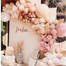 Kit de arco de balão IHEPYQ Boho Dusty Rose 156 unidades com balões