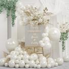 Kit de arco de balão OTLGEUA Pearl White 78 unidades com guirlanda Kit de arco de balão OTLGEUA Pearl White 78 unidades com guirlanda