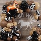 Kit de arco de balão SHERYL DECOR ALL-IN-1 Western com BONUS Horse