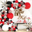 Kit de arco de balão SHERYL DECOR vermelho preto branco com balões