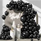 Kit de Arco de Balões Awenztech 122pcs Látex Preto 18-5 polegadas Kit de Arco de Balões Awenztech 122pcs Látex Preto 18-5 polegadas